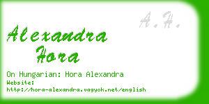 alexandra hora business card